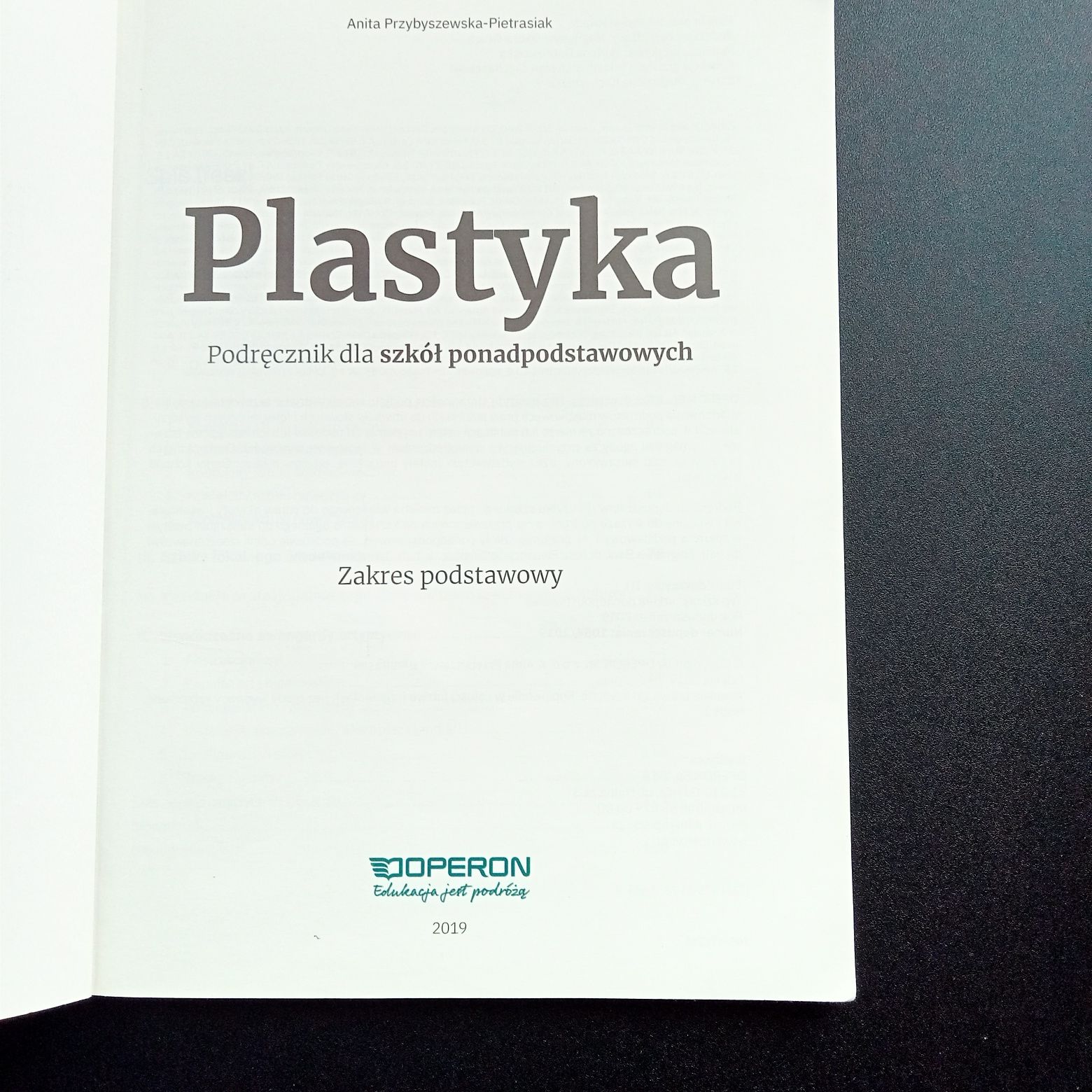 Plastyka Zakres podstawowy Operon Technikum Weterynaryjne