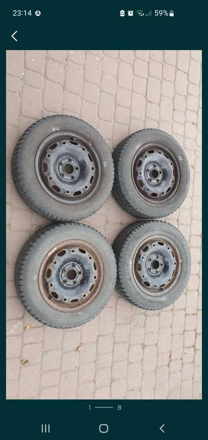 Koła - felgi + zimowe opony Ďębica  165 /70 R14