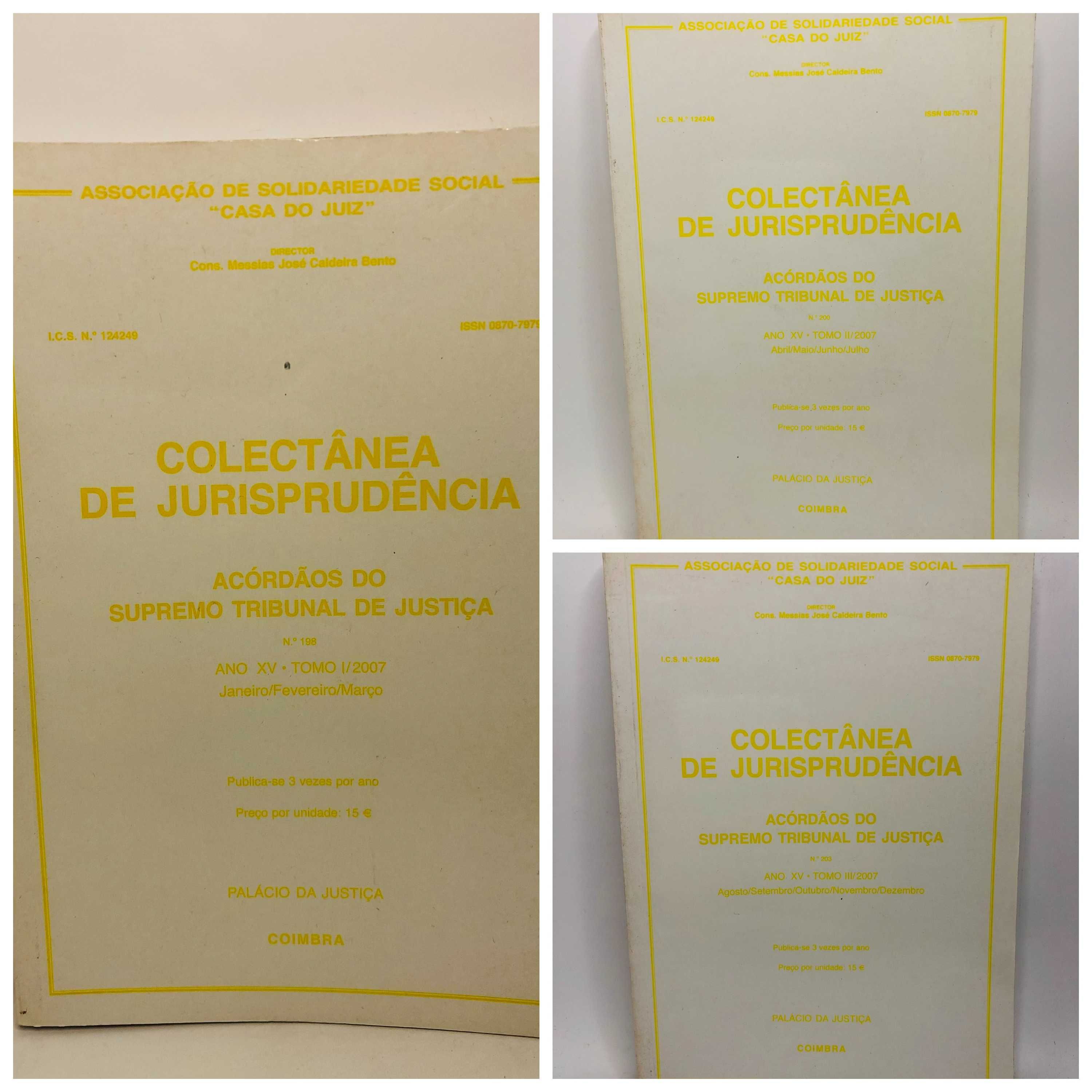 Acórdãos do Supremo Tribunal de Justiça Ano XV 2007 Tomo I, II e III