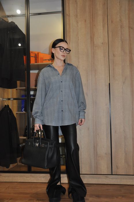 Premium тепла сорочка cotton картата рубашка оверсайз блузка під Levis