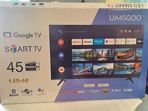 Безрамочный телевизор SAMSUNG 45" Google TV 4Kтелевізор хіт 2024