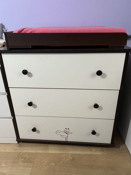 Komoda z przewijakiem Klupś z żyrafą