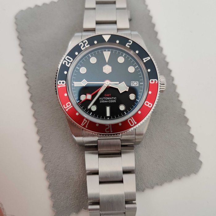 Zegarek San Martin SN0109 GMT Pepsi / Tudor / Seiko / Orient