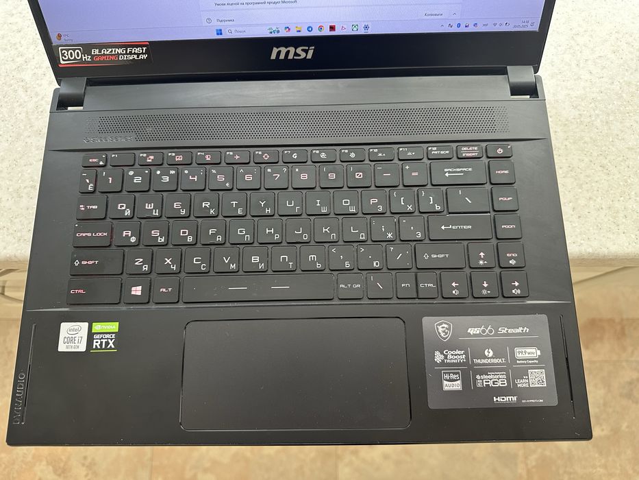 MSI GS66 Stealth ноутбук ігровий