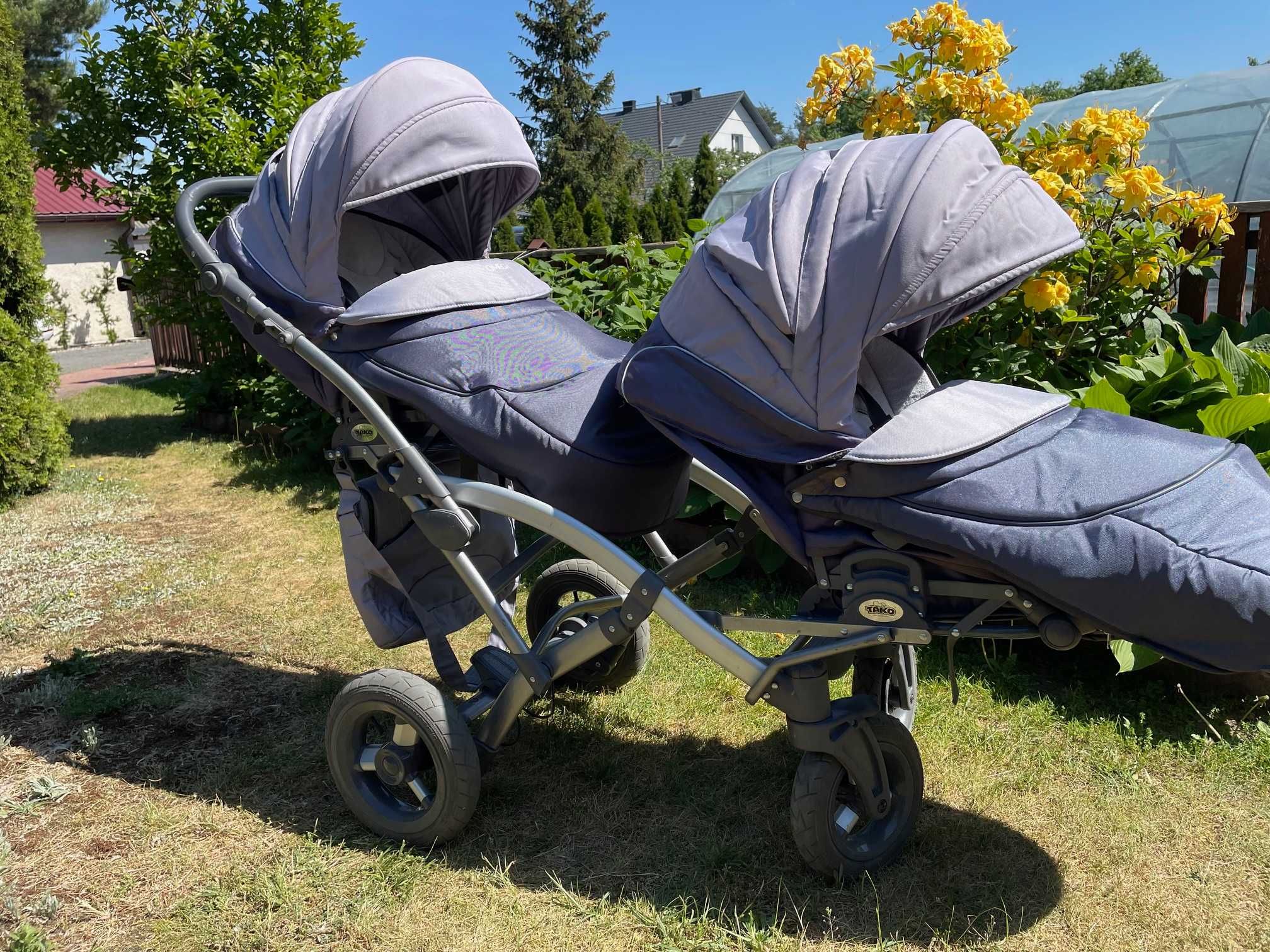 Wózek dla bliźniaków TAKO OMEGA DUO PLUS 3w1