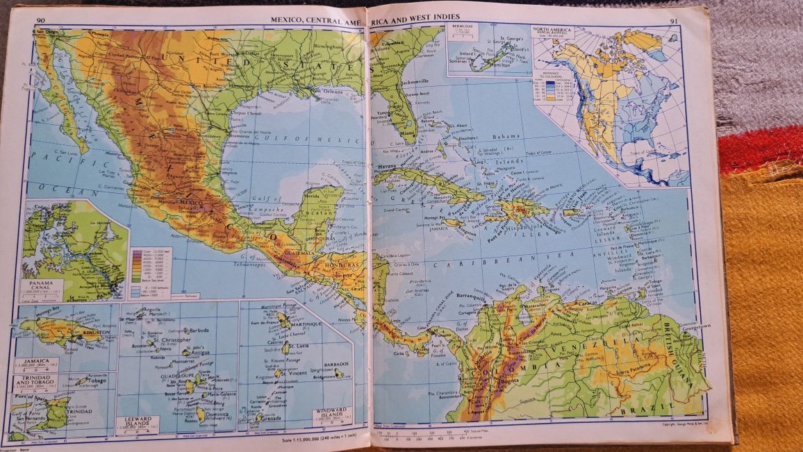 Stary Brytyjski Atlas Swiata