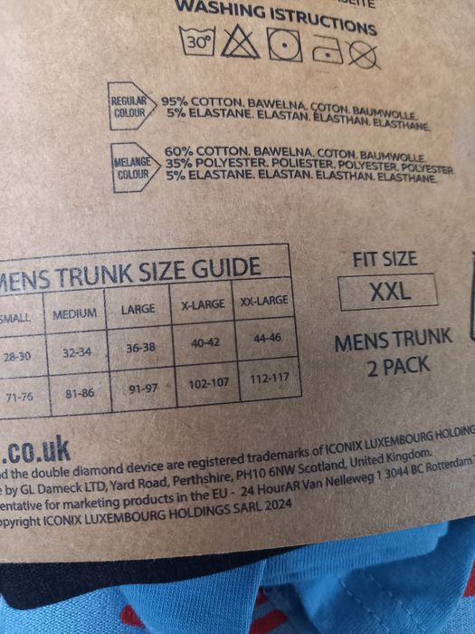 Bokserki męskie 2 pary umbro rozmiar xxl