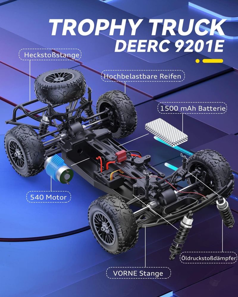 DEERC 9201E Zdalnie sterowany samochód RC 1:10