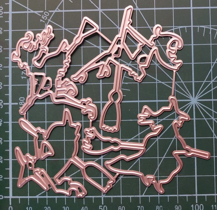 1321. Wykrojniki czarownice wiedźmy na miotle scrapbooking