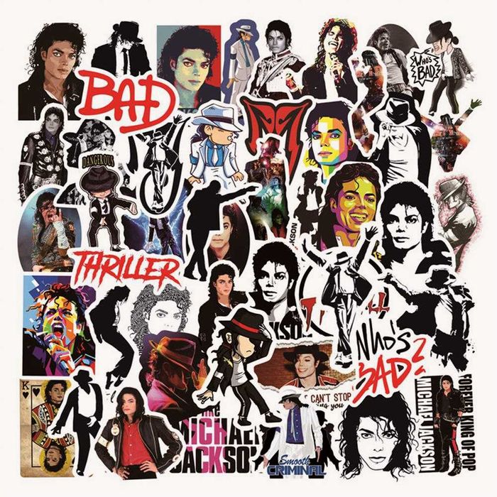 Наклейки стикеры Майкл Джексон для ноутбука телефона гитары ежедневник