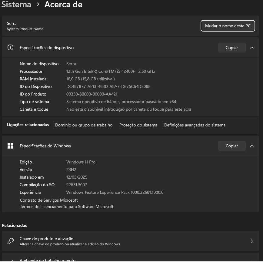 Computador Torre Fixo Desktop - GTX 1650 + i5 12400f