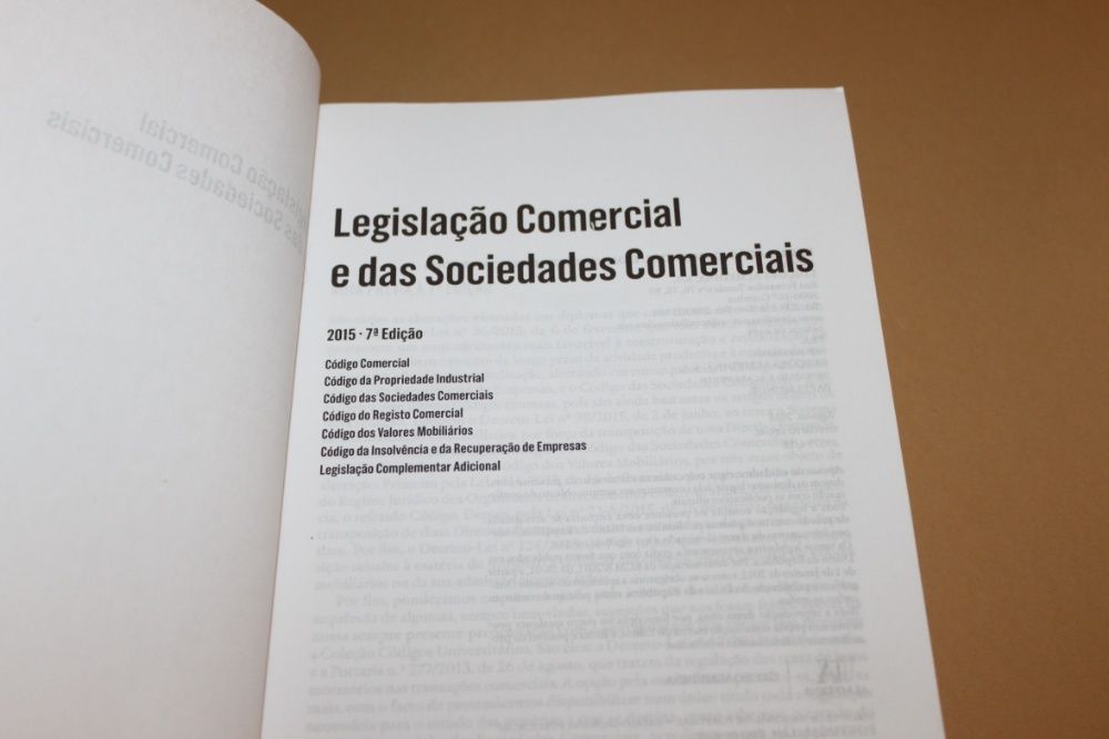 Legislação Comercial e das Soc. Comerciais-7ª Ed.