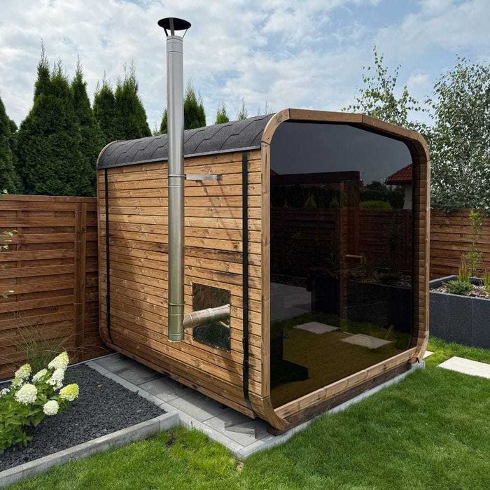 Sauna Ogrodowa Cube Kwadratowa 2m SZYBKIE TERMINY