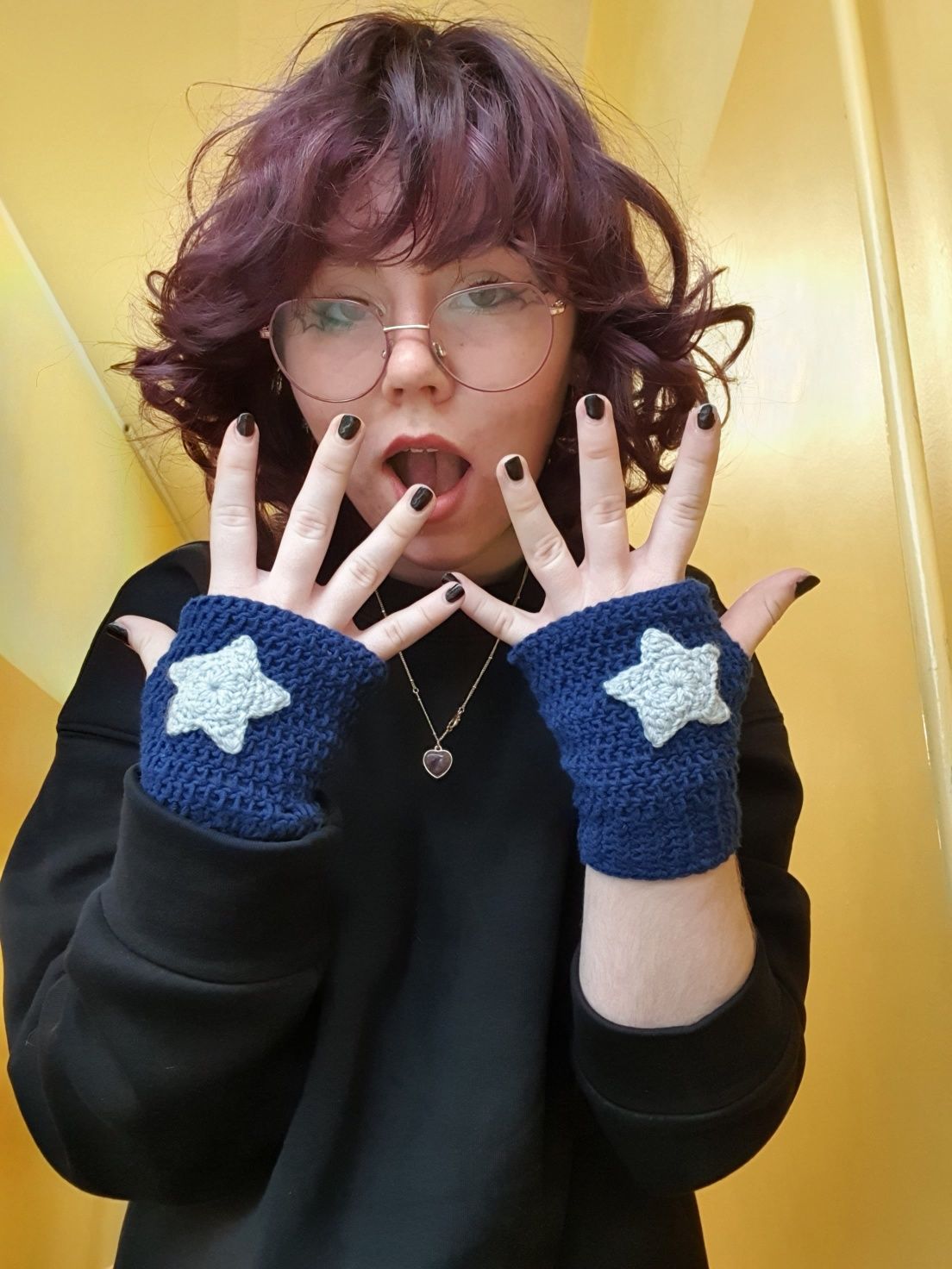 Rękawiczki Inspirowane coraliną crochet handmade handwarmers