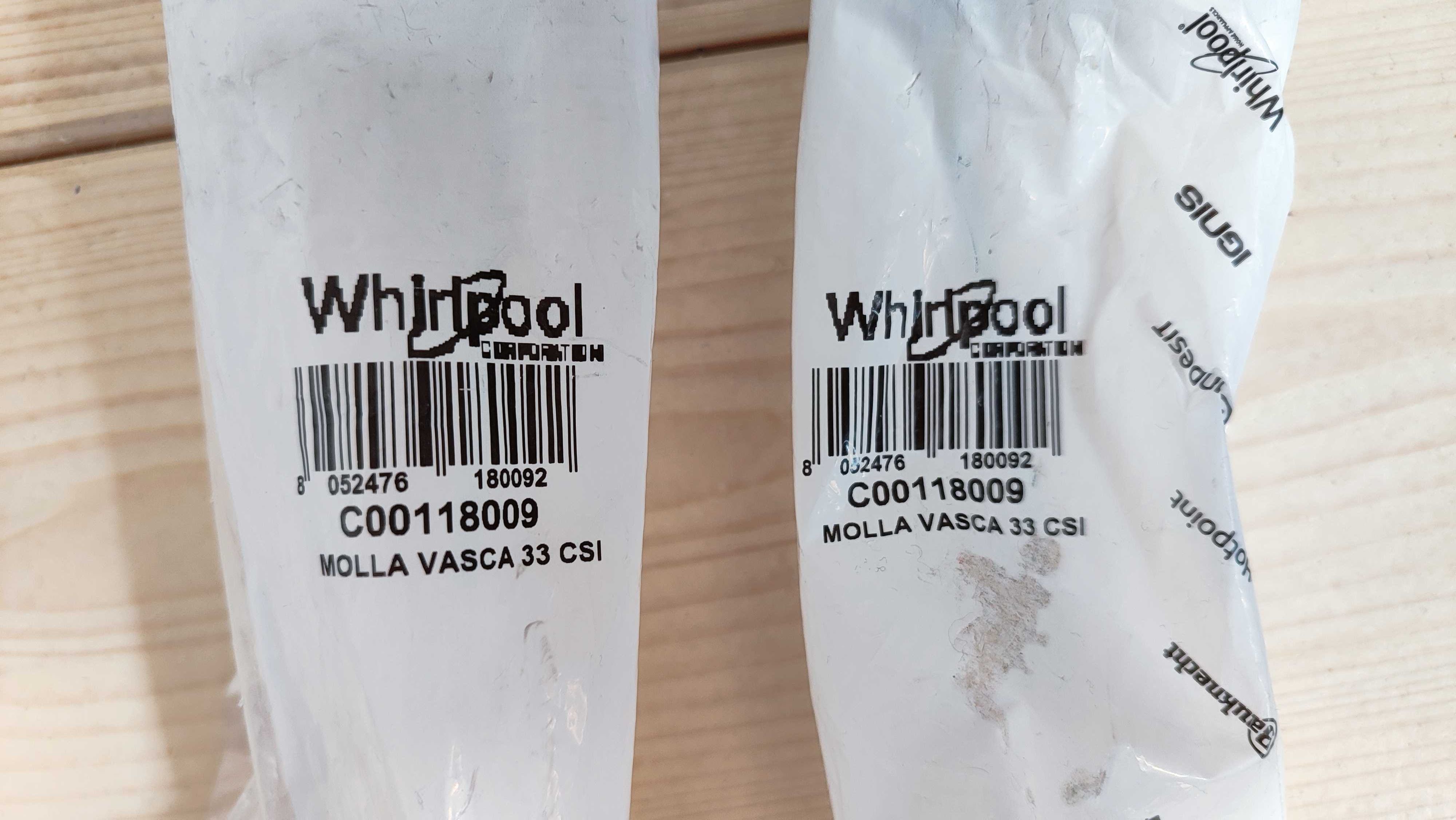 Sprężyny do bębna pralki Indesit Whirlpool Komplet. ORYGINALNE