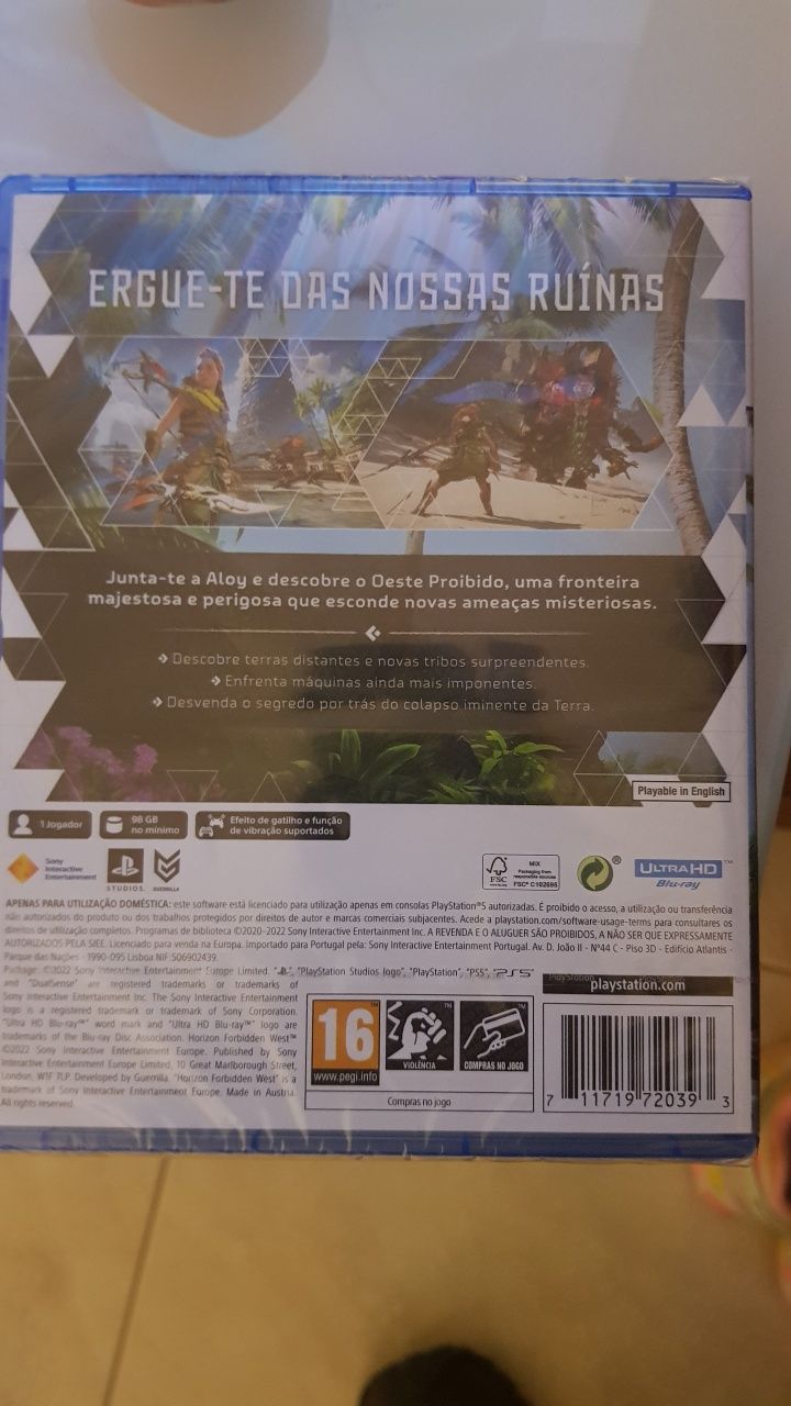 Jogo Horizon Forbidden West PS5 novo ainda selado