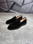 Лоферы Замшевые мужские чёрные LORO PIANA Black! Натуральная ЗАМША!