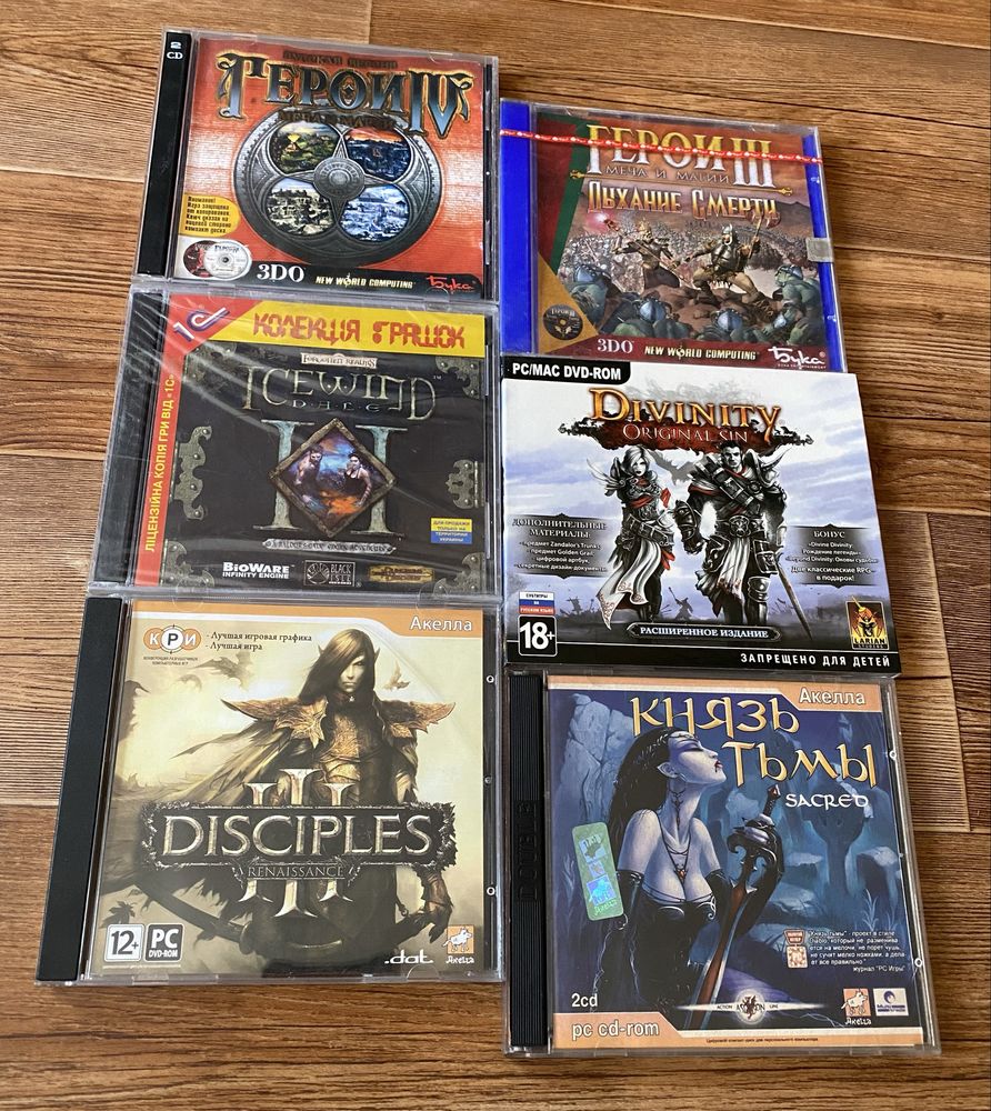 Ігри PC(ПК):Казаки, WarCraft, Fable, Diablo, Morrowind, Герои, Icewind