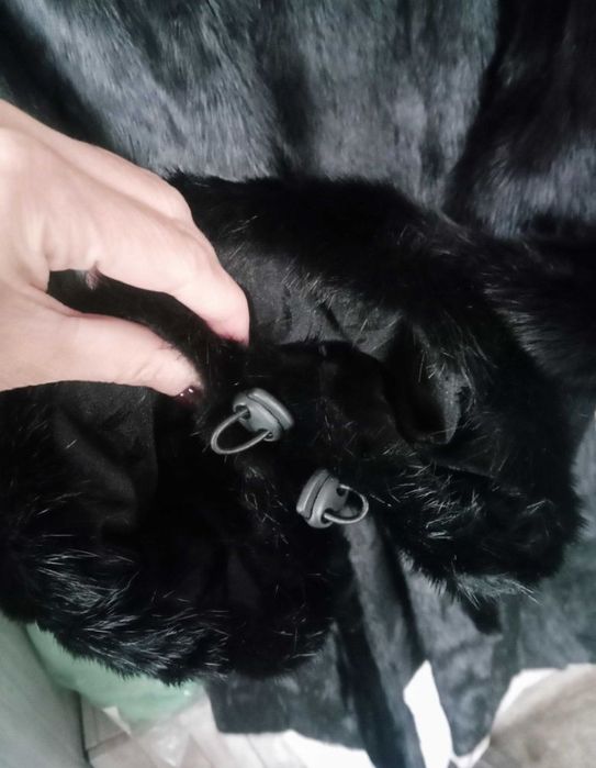 Дл 100см. Норковая шуба с капюшоном. Натуральная шуба