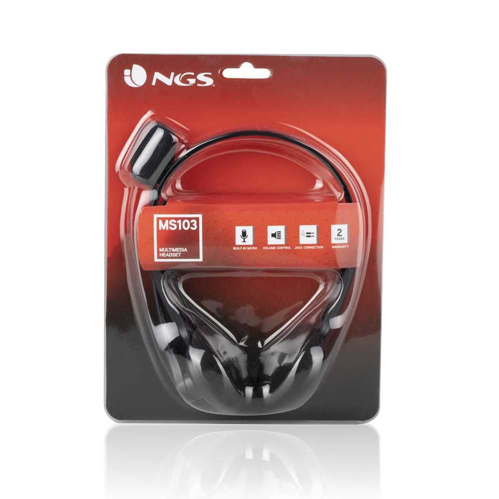 Auscultadores com Fio NGS MS103 (On Ear - PC - Preto)