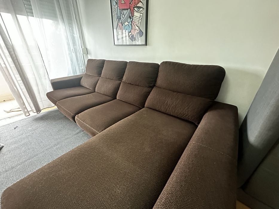 Sofa 3 lugares reclinaveis + Chaise long TOP