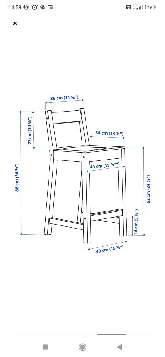 Krzesła barowe IKEA