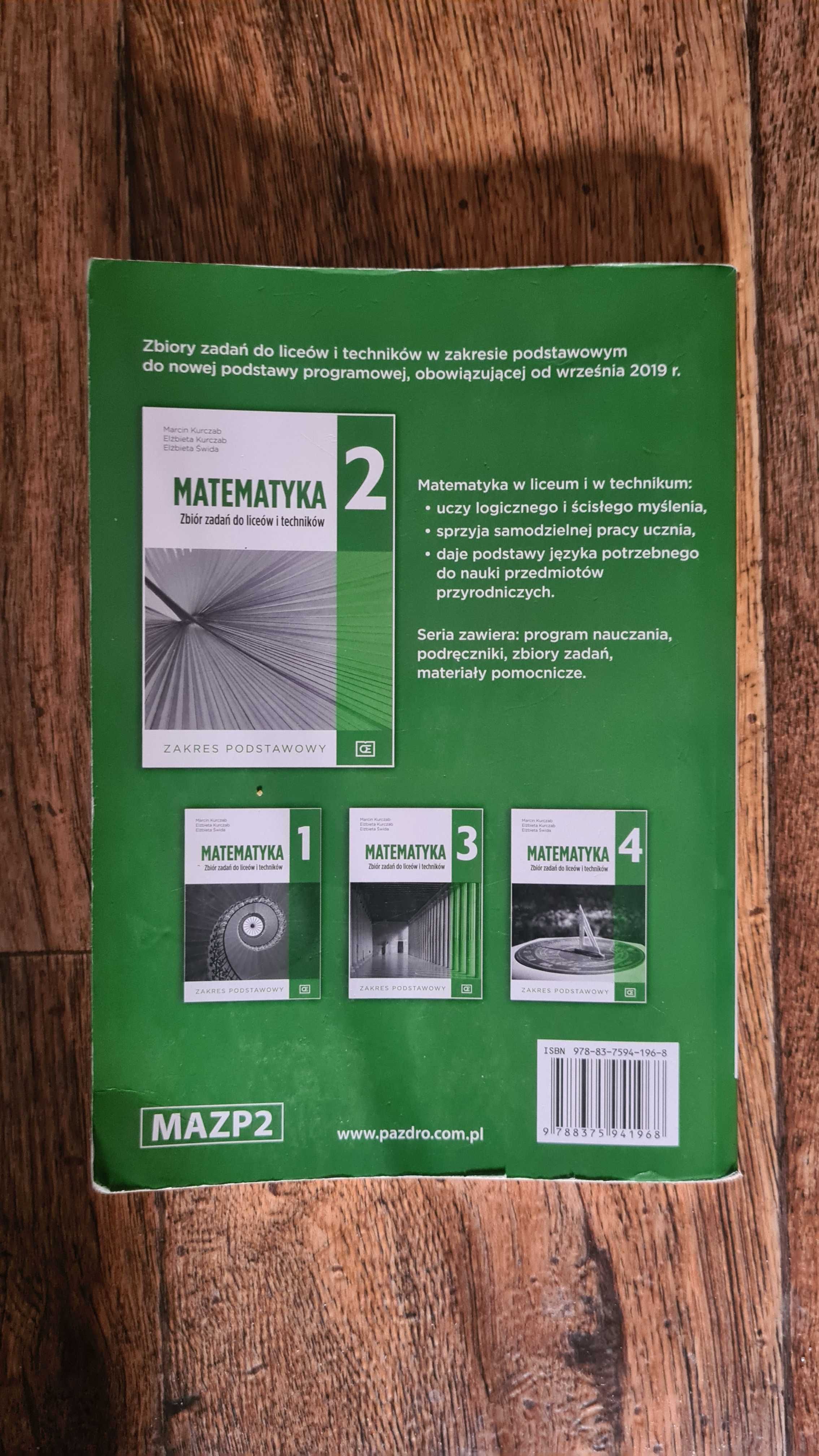 Podręcznik matematyka 2 "Operon" Zbiór zadań technikum