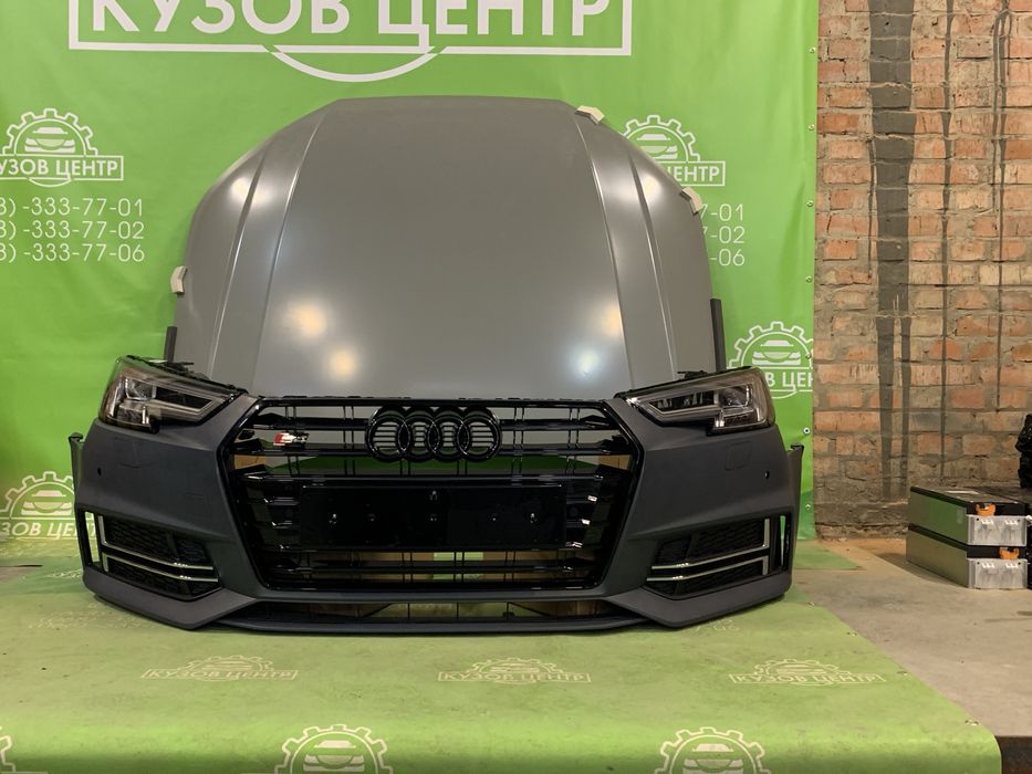 Бампер передний в сборе Audi a4 b9 8w 2016 2017 2018 2019 решетка а4б9
