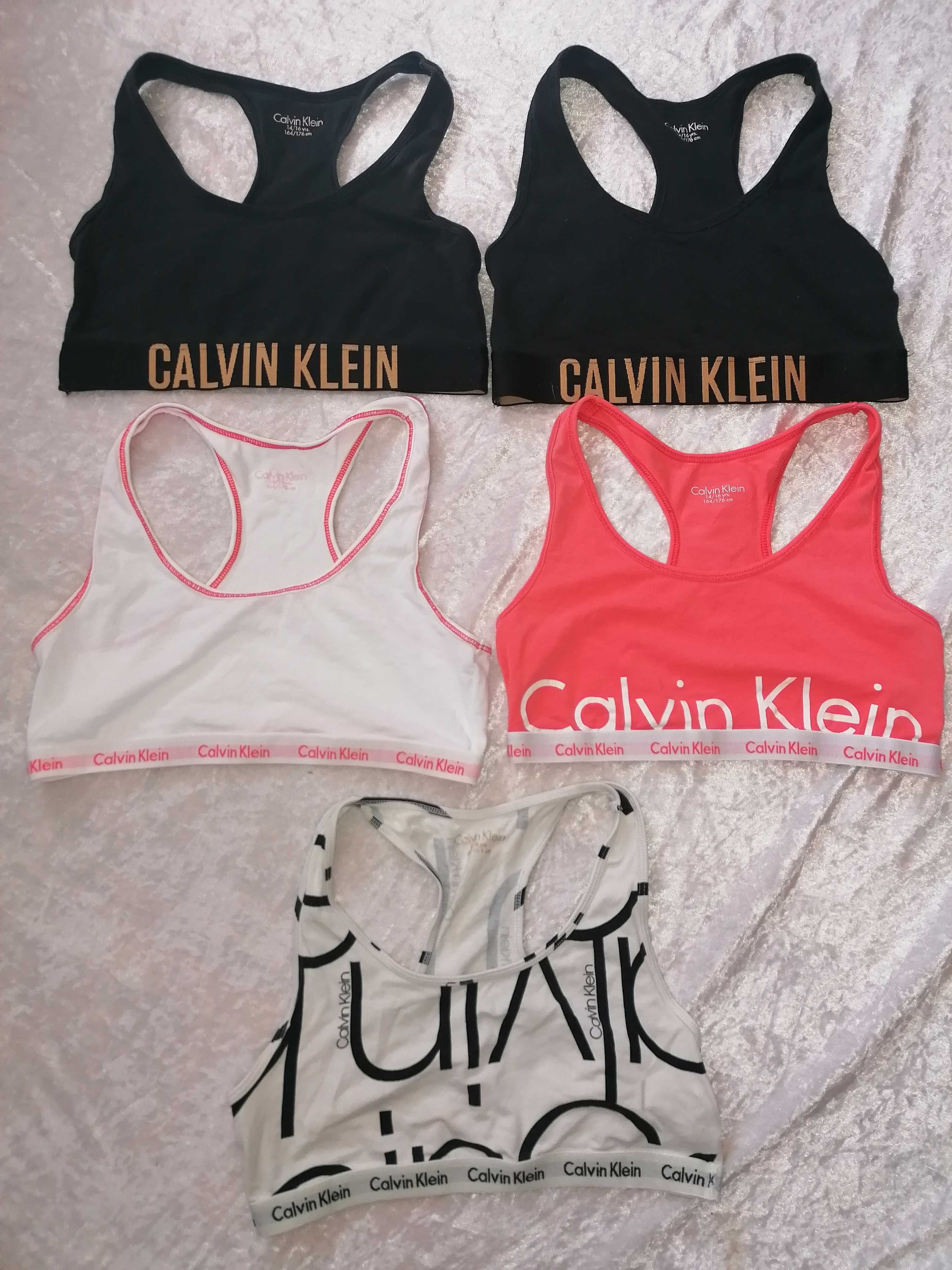 CALVIN KLEIN 5 x Oryginalny biustonosz sportowy 164/176