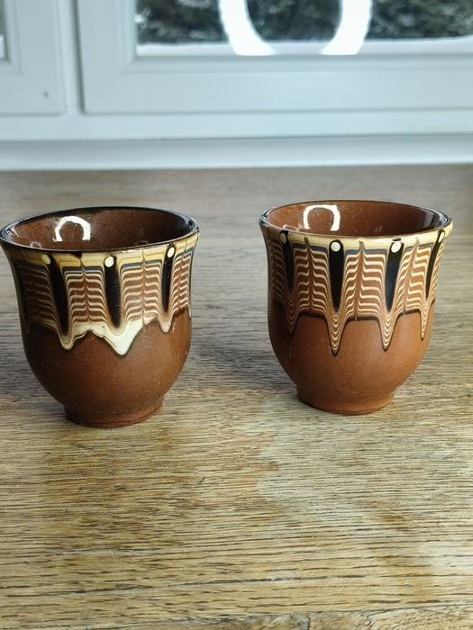 Stare kubki bułgarska ceramika PRL ¹⁹⁶