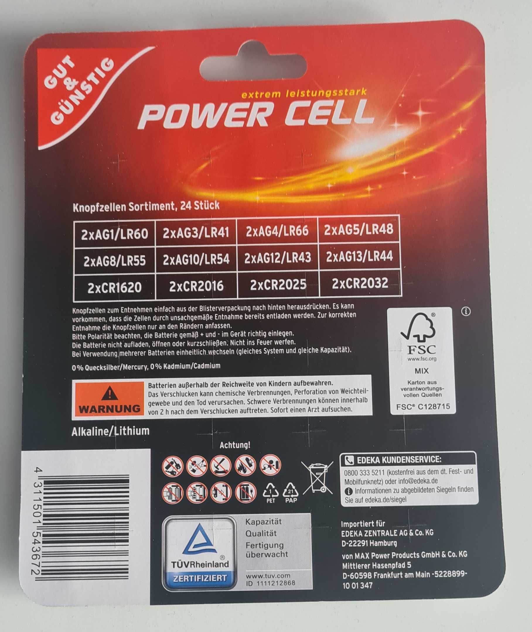 Zestaw baterii Power cell