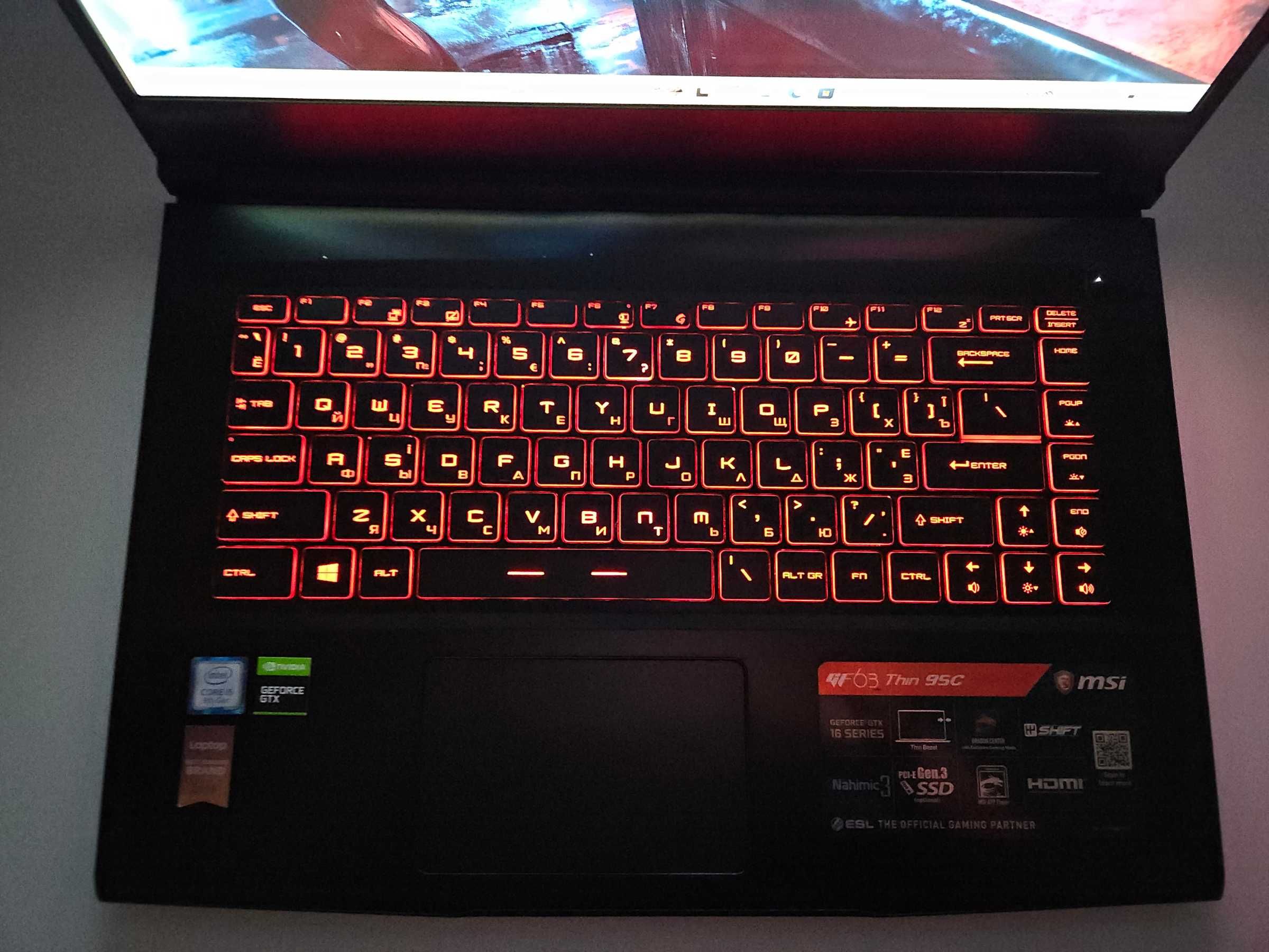 Ноутбук MSI GF63 Thin 9SC i5-9300H|GTX 1650 Max-Q|16GB|512GB