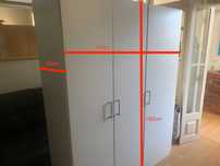 roupeiro KLEPPSTAD Ikea 3 portas