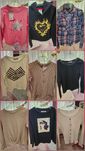 Zestaw 9 bluzek i bluz dla dziewczynki 134/140 –m.in.  H&M, Fox & Bunn