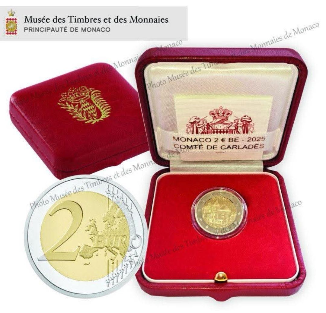 Moeda proof 2€ Mónaco 2025