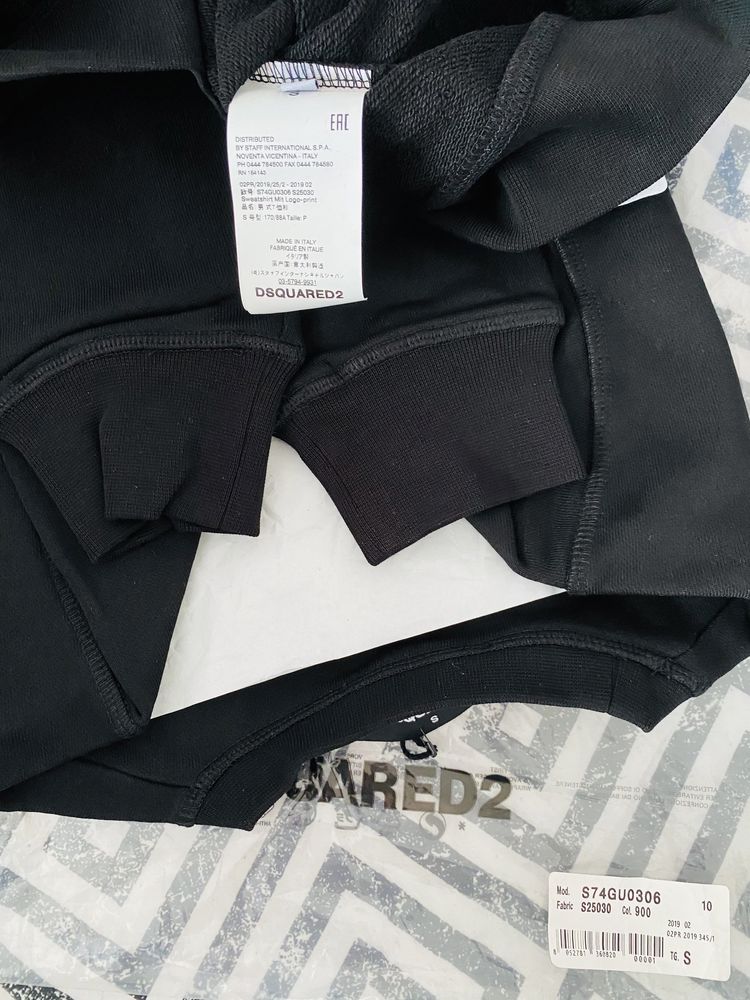 Dsquared2 Logo Sweatshirt Black nowa oryginal bluza