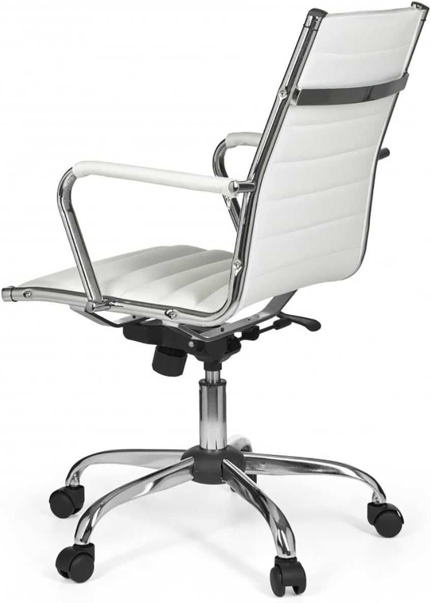 Fotel biurowy biały skóra ekologiczna 2 modele Amstyle