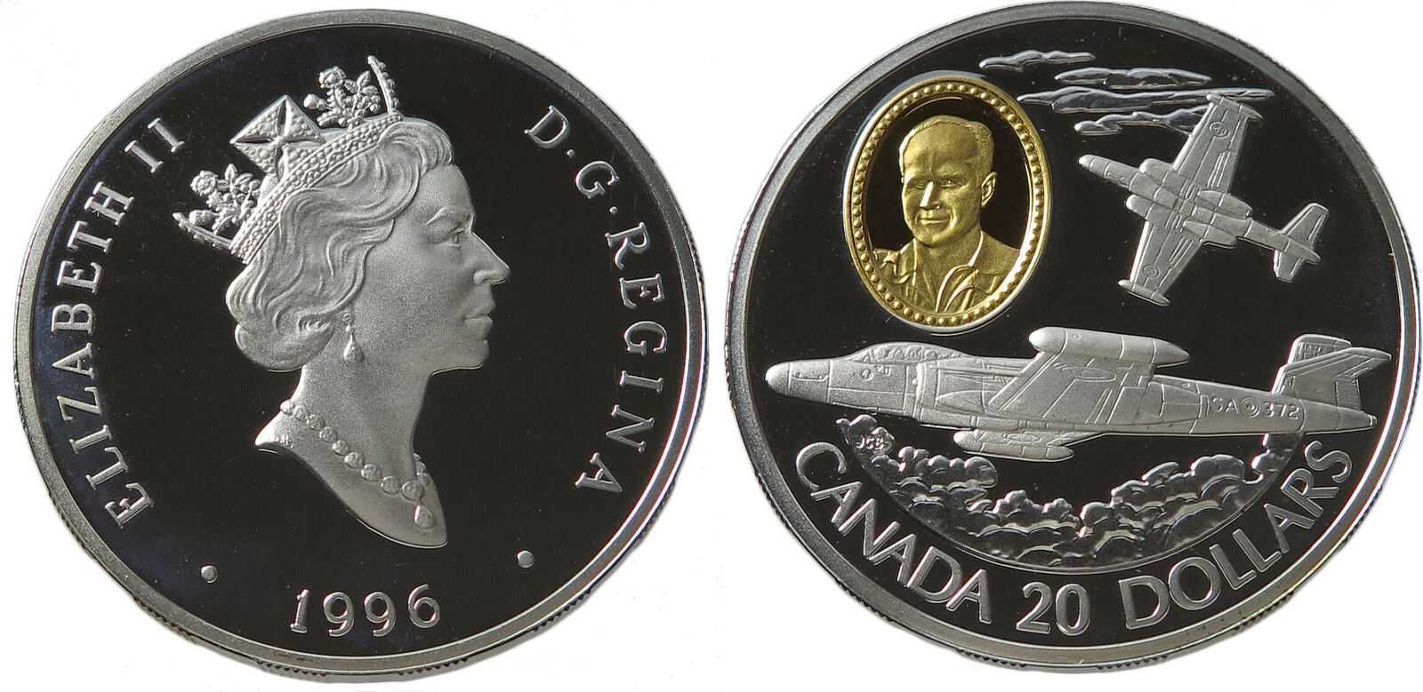 20 dollars, Canada, 1996, Avro Canada CF-100 Canuck