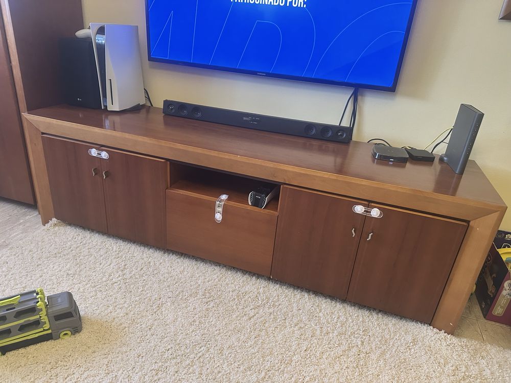 Conjunto sala madeira