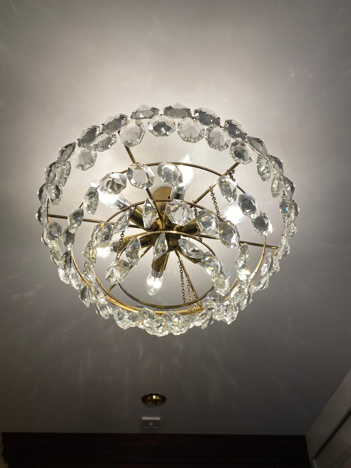 Lampa stylowa,szklane elementy