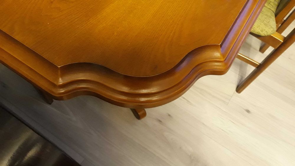 Stół drewniany+6 krzeseł+stolik