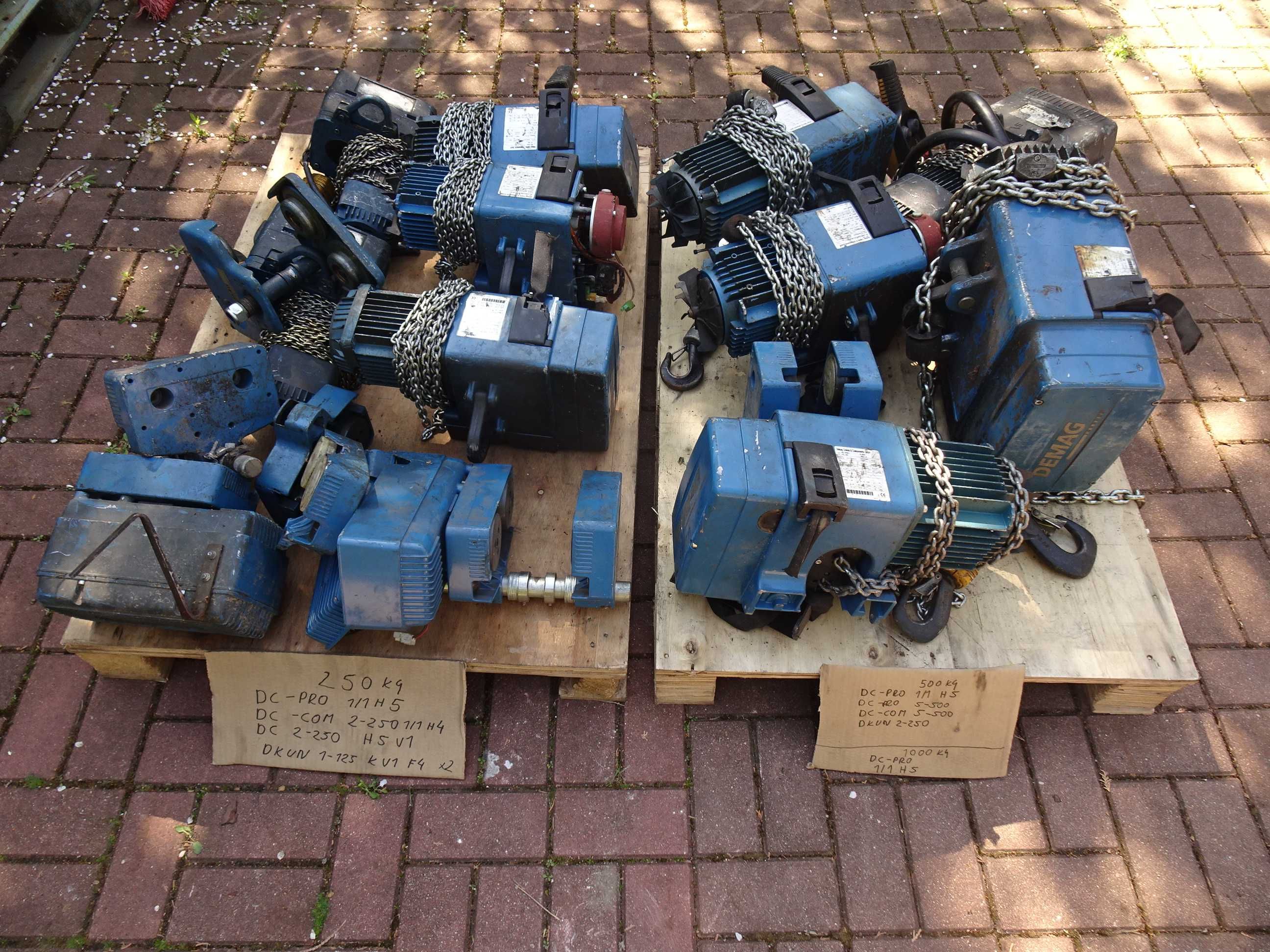 elektrowciąg łańcuchowy demag wciągarka 250kg  500kg uszkodzone