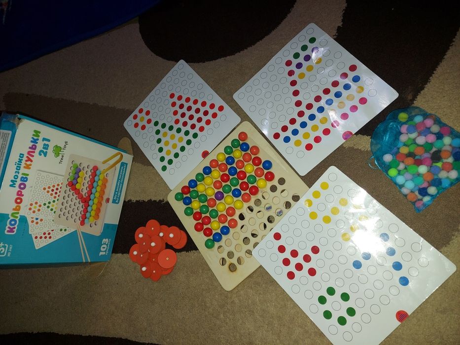 Деревянная мозаика 2 в 1 шнуровка