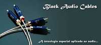Black Audio Cable - interconnects RCA (1m)
