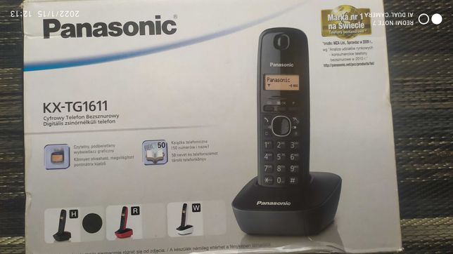 Stacjonarny telefon bezprzewodowy Panasonic KX-TG1611