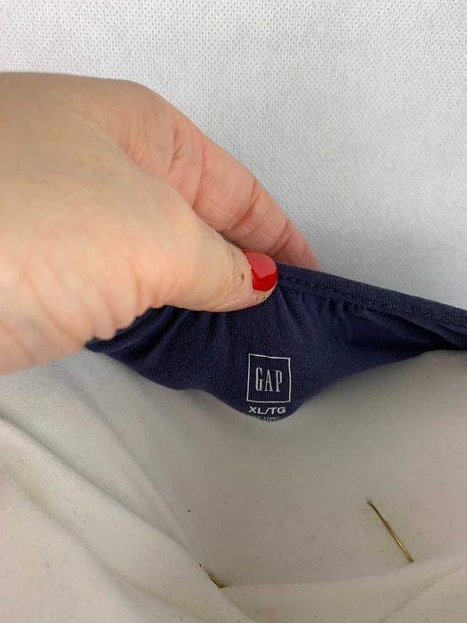 Niebieska bluzka bawełna 100% GAP XL rękaw do łokcia
