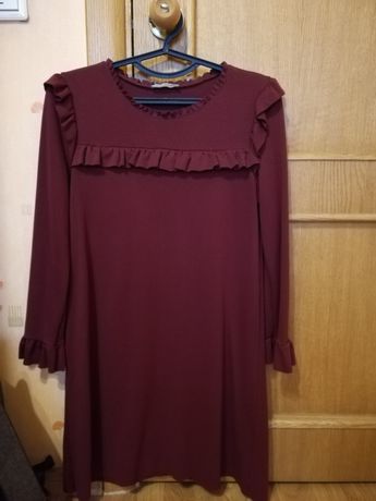 Платье женское бордрвое