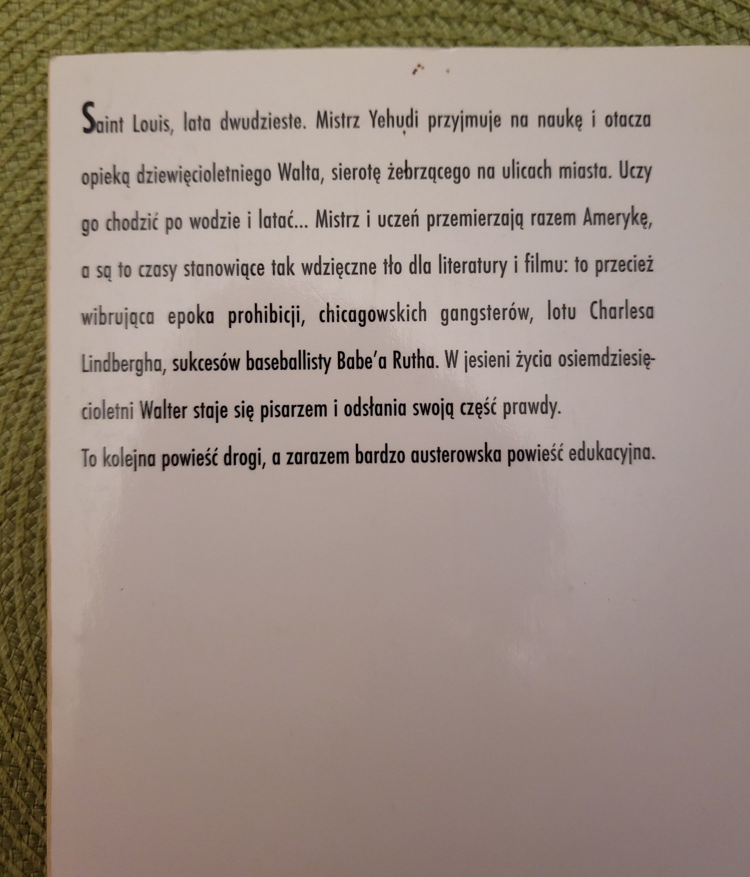 Paul Auster, Mr Vertigo, Noir Sur Blanc. Okazja