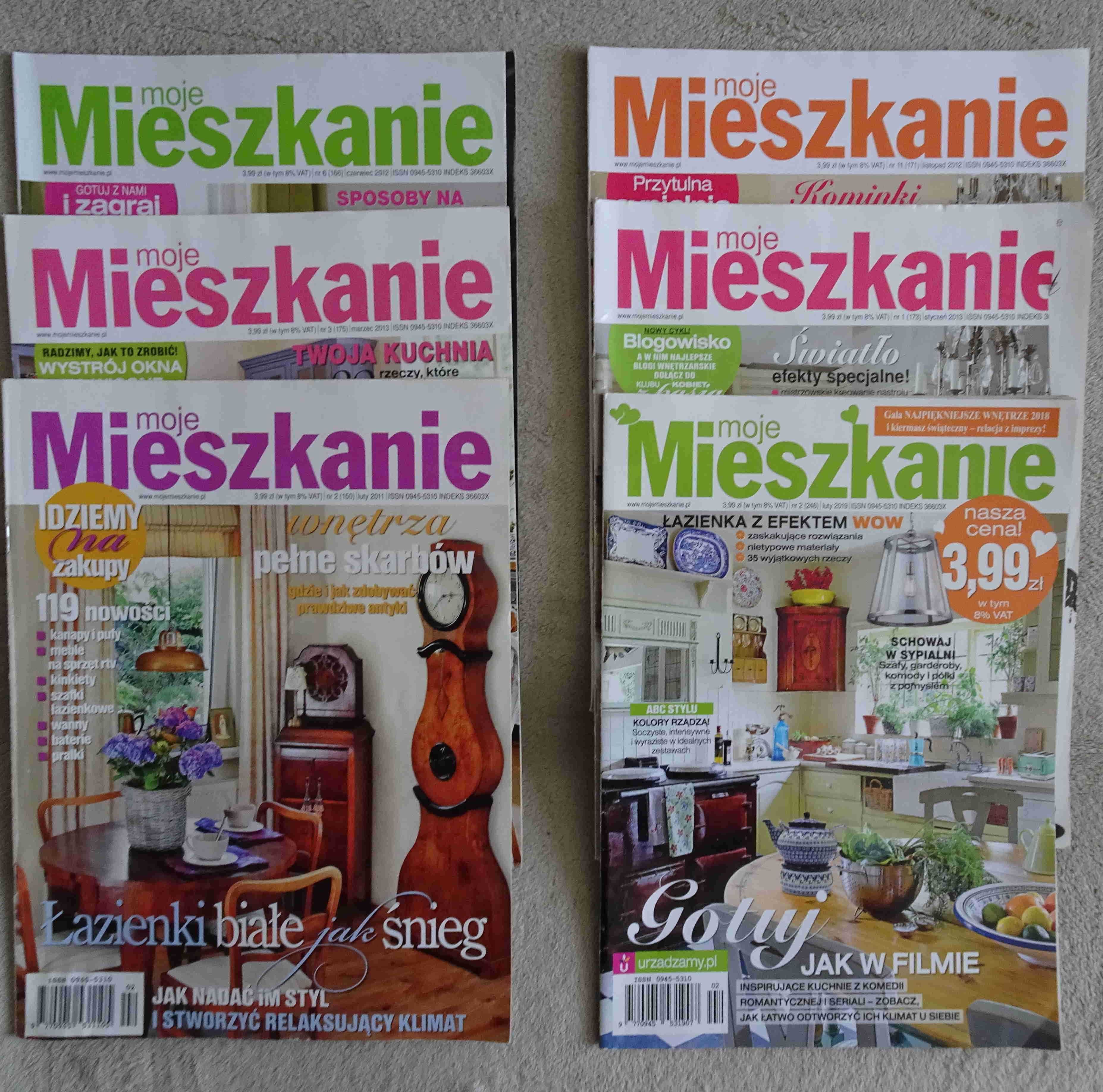 Gazety o mieszkaniach-budownictwie- 11 egz.-Moje mieszkanie, Ładny dom