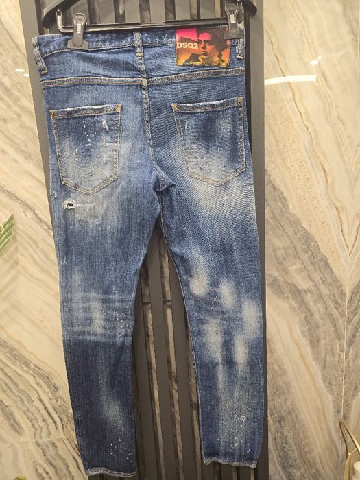 Dsquared2 jeans niebieskie poszarpane rozm M 48 jak nowe